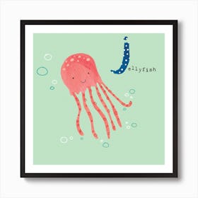 J for Jellyfish Art Print