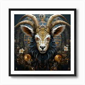 Horned Goat Art Print