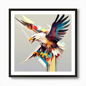 Cubism Art, Eagle 2 Art Print