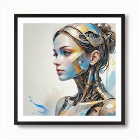 Robot Girl Art Print Art Print