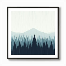 Pine Forest Art Print