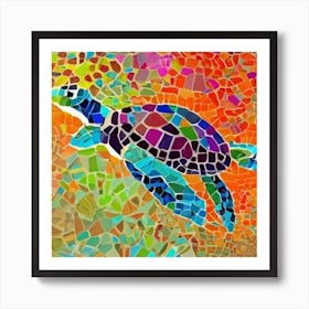 Mosaic Turtle Art Print