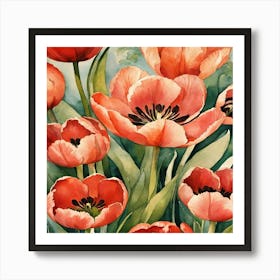 Red Tulips 2 Art Print