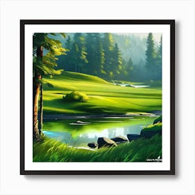 Golf Course Art Print