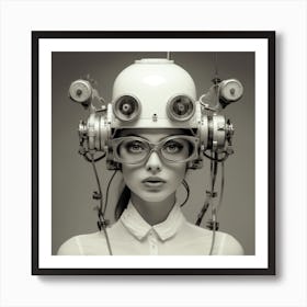 Robot Woman Art Print