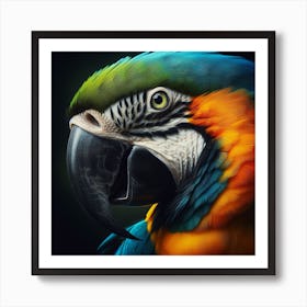 Portrait Of A Parrot Art Print