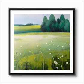 Default Original Landscape Plants Oil Painting 1 Art Print