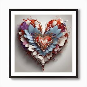 Heart Of Flowers 7 Art Print