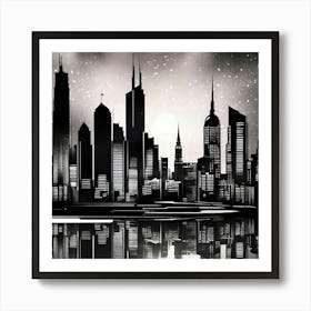 New York City Skyline 45 Art Print