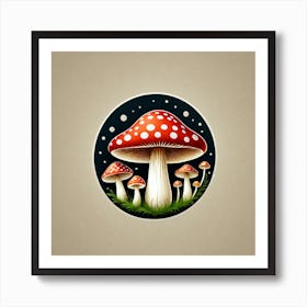 Mushroom Icon Art Print