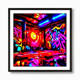 Psychedelic Graffiti Art Print