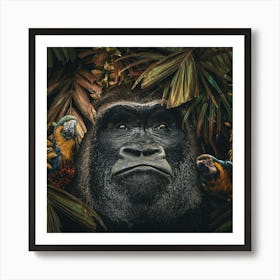 Gorilla in the Jungle Art Print