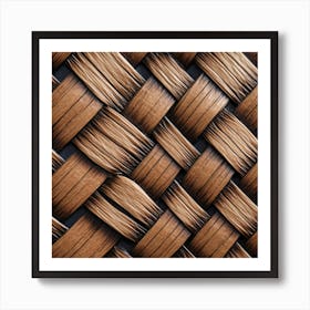 Woven Rattan Background Art Print