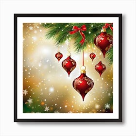 Christmas Ornaments 108 Art Print