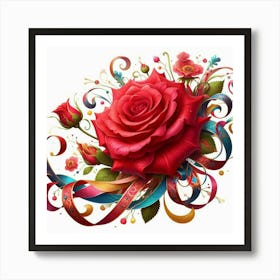 Red Rose 16 Art Print