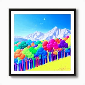 Colorful Trees 2 Art Print