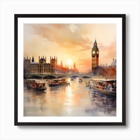 Thames Tranquility Art Print