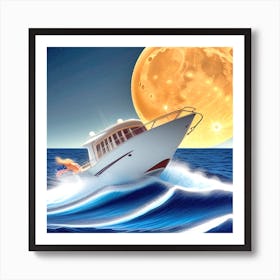 Moonlight Cruise 53 Art Print
