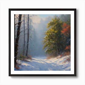 Snow season Art Print