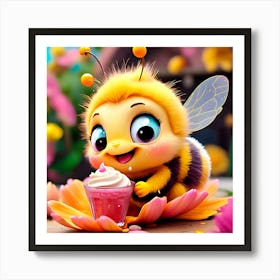 Cute Honey Bee Art Print