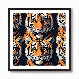 tiger faces Art Print