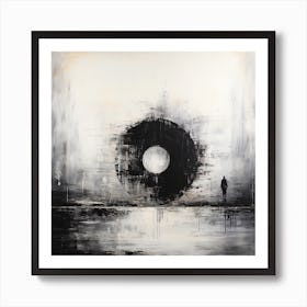 Abstract Art Circle Digital Painting (18) Art Print