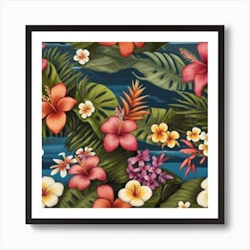 Hawaiian Flowers 1 Art Print