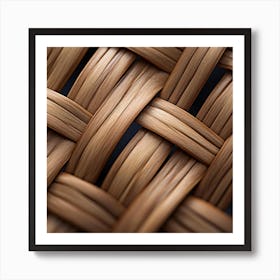 Close Up Of A Woven Basket 2 Art Print