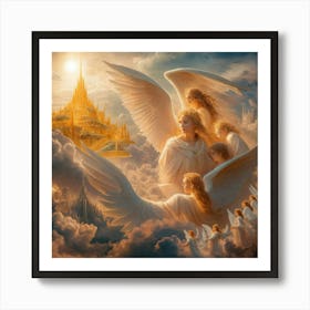 Angels In Heaven Art Print