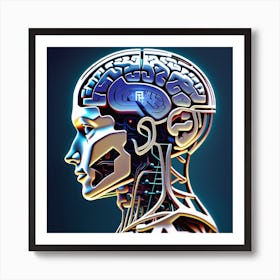 Futuristic Human Brain Art Print