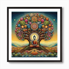 Buddha Tree 2 Art Print