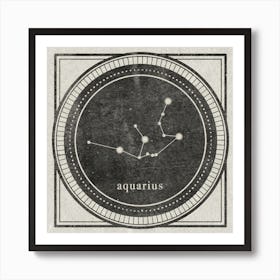 Zodiac Aquarius Art Print