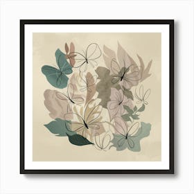 Abstract Floral Painting 2 Art Print