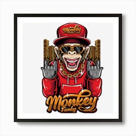 Monkey T - Shirt Art Print