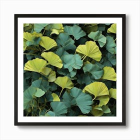 Tropical leaves of ginkgo biloba 12 Art Print