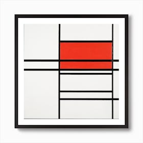 Composition No 4 with red and blue (1938–1942), Piet Mondrian Art Print