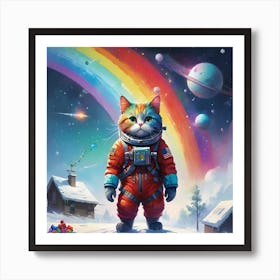 Cat In Space Art Print