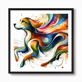 Colorful Dog Painting Art Print