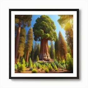 Giant Sequoia Tree Art Print