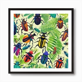 Tropical bugs Art Print