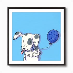 Dappy Dog Square Art Print