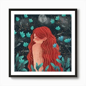 Red Haired Girl Art Print