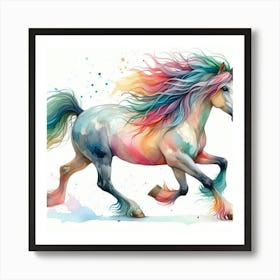 Rainbow Horse 1 Art Print