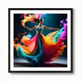 Colorful Dancer Art Print