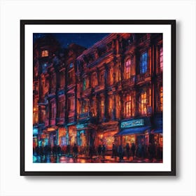 Night In The City 1 Art Print