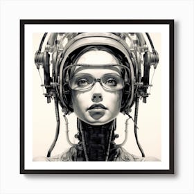 Robot Girl 2 Art Print