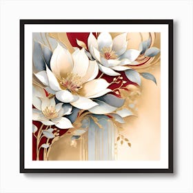 White Flowers Art Print