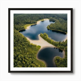 Lake In The Forest 9 Art Print