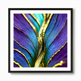 Purple And Gold Leaf Poster