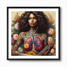 Lungs And Guitar Art Print